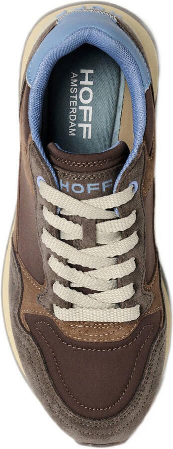 THE HOFF BRAND Lage Sneakers Dames Amsterdam Maat: 41 Materiaal: Suède Kleur: Bruin
