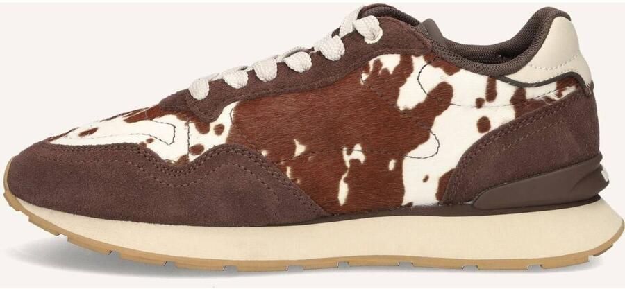 THE HOFF BRAND Lage Sneakers City Print Suède Bruin - Foto 6