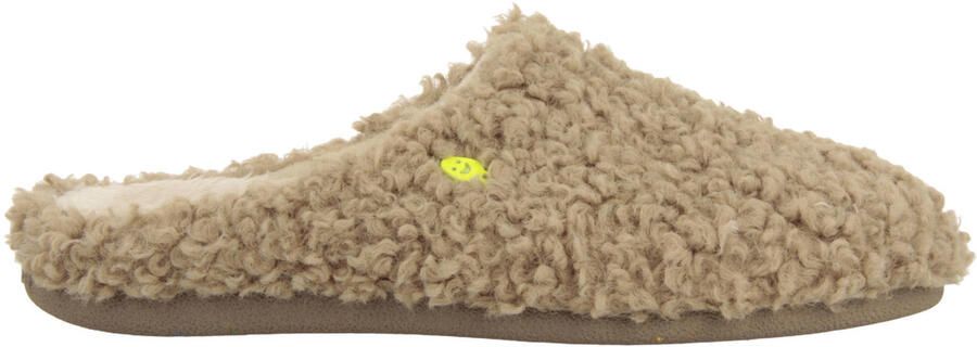 Hot Potatoes 92251 Pantoffels Dames Open sloffen met antislip zool Taupe