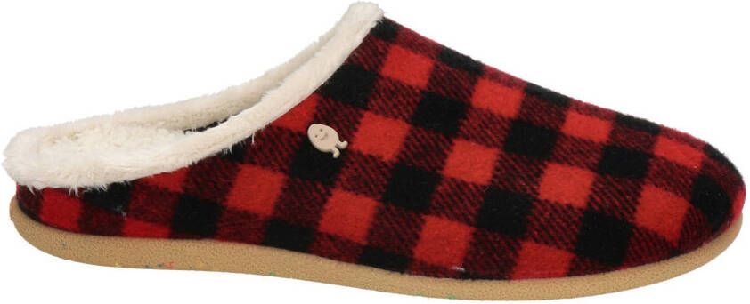 Hot Potatoes Tijvin heren pantoffel Rood multi