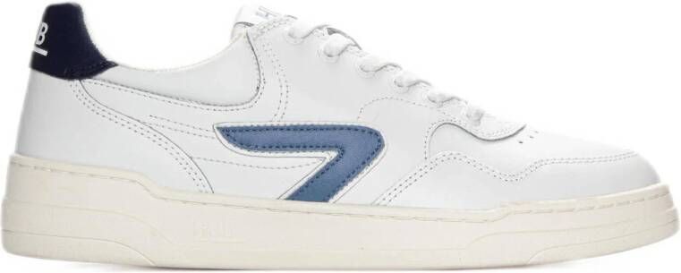 HUB Court leren sneakers wit blauw