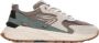 Hub Grijze Suède Lage Sneakers Grid Multicolor Dames - Thumbnail 1