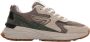Hub Dames Lage sneakers Chunky zool Grid S48 Beige Suède - Thumbnail 1