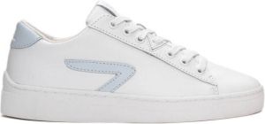 HUB Hook leren sneakers wit lichtblauw