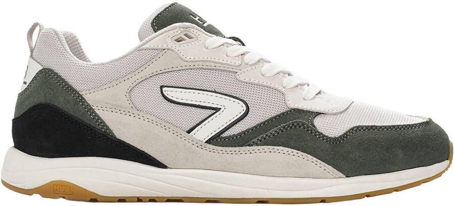HUB Glide 2.0 mesh sneakers beige groen