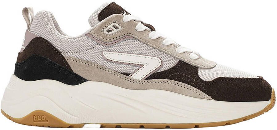 Hub GLIDE Coffee Mauve Off White Suede Dames
