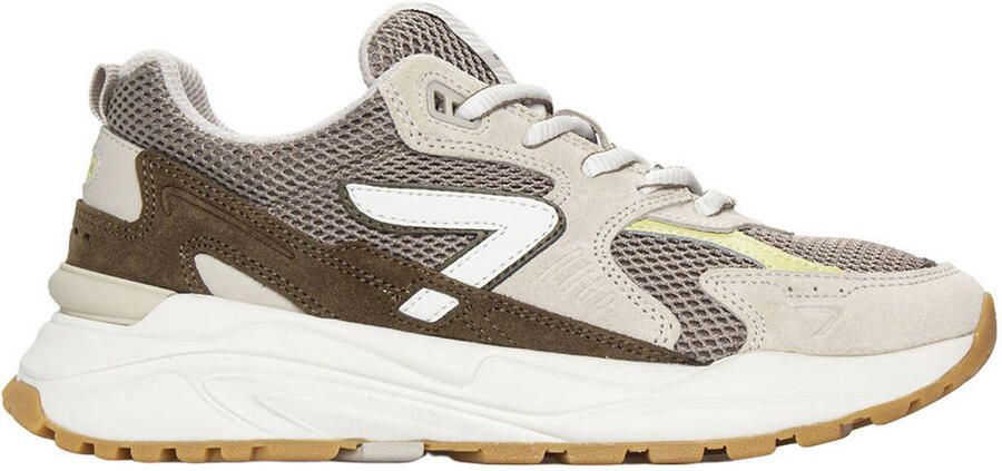 HUB Grid M61 mesh sneakers bruin