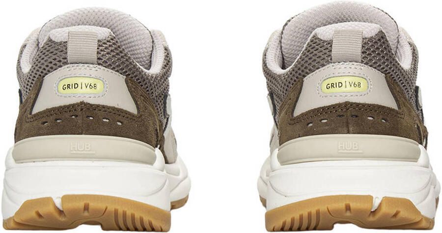 HUB Grid M61 mesh sneakers bruin - Foto 2
