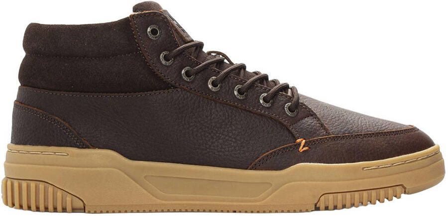 HUB Mark 2.1 leren sneakers donkerbruin