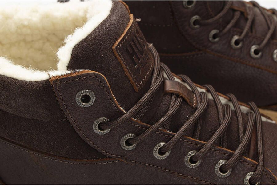 HUB Mark 2.1 leren sneakers donkerbruin - Foto 2