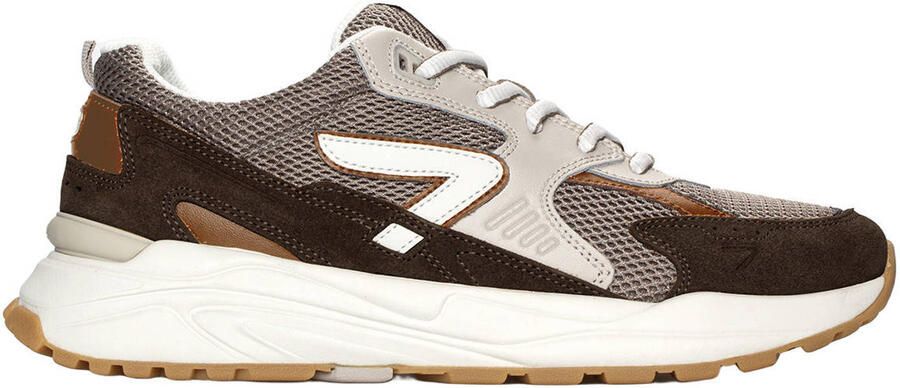 Hub GRID Almond Brown Off White Mesh Heren