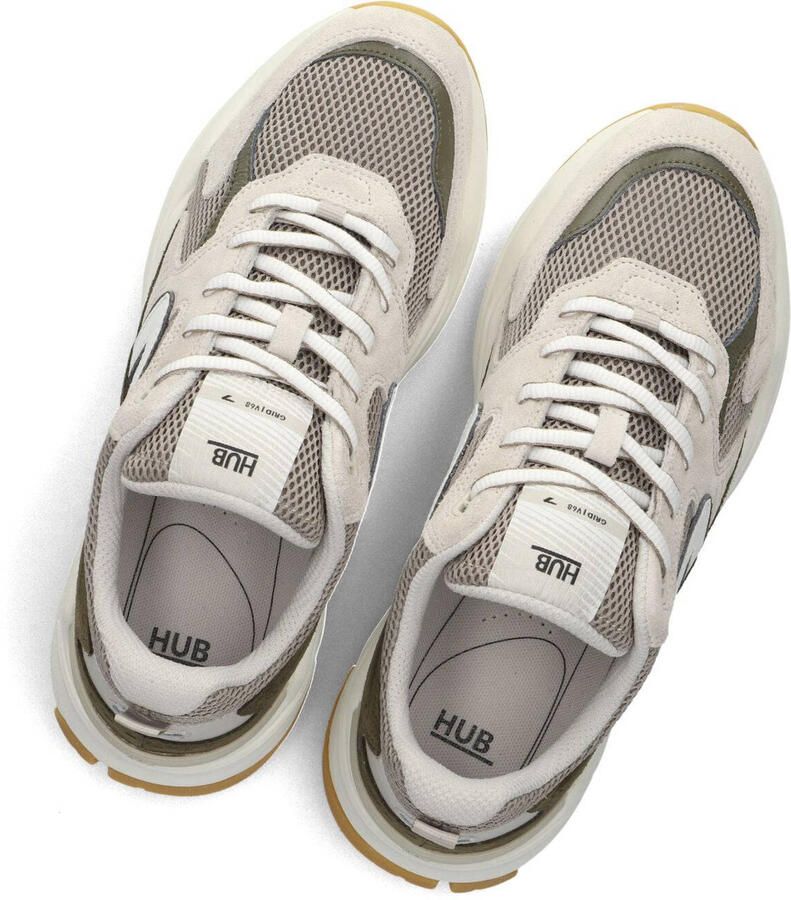Hub Heren Lage sneakers Chunky zool Grid Beige Textiel - Foto 5