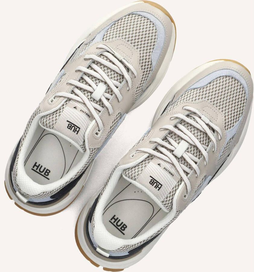 Hub Grid-m Sneakers Heren Leren Sneaker Beige - Foto 2