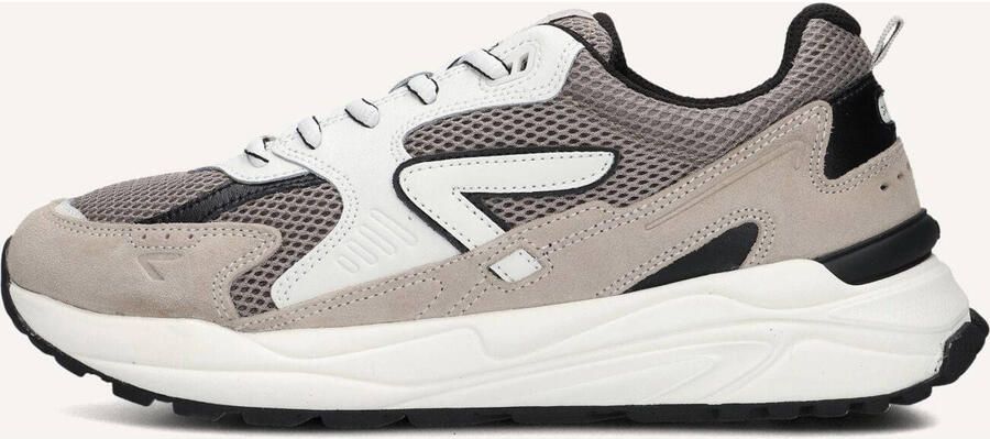 Hub Heren Lage sneakers Chunky zool Grid Taupe Suède - Foto 3