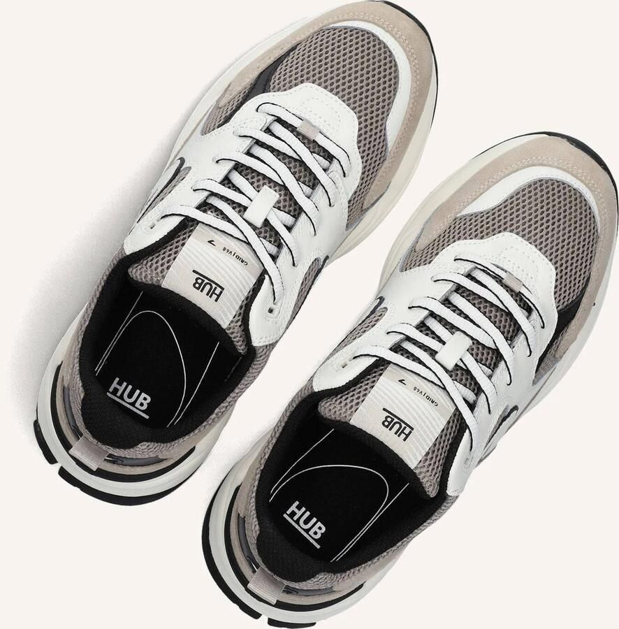 Hub Heren Lage sneakers Chunky zool Grid Taupe Suède - Foto 2