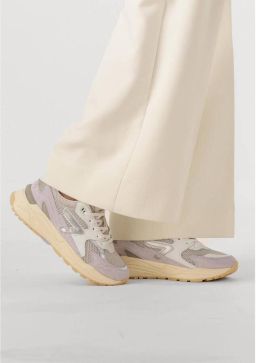 Hub Grid M37 Sneakers Dames Wit Lila Zilver W6804M37-M23-B53