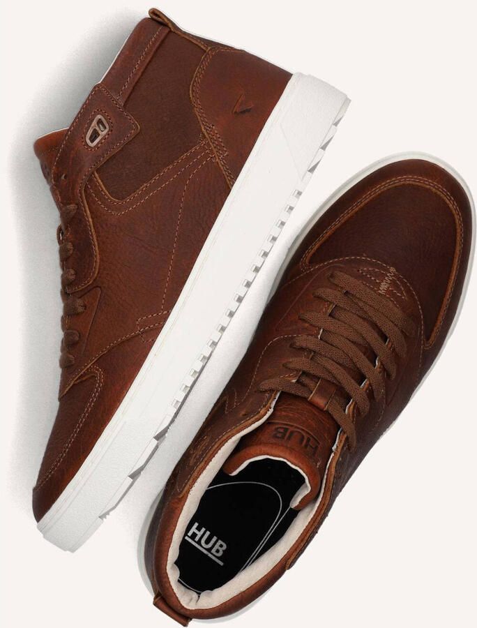 Hub Nevada Hoge sneakers Leren Sneaker Heren Cognac - Foto 2