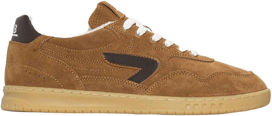 HUB suede sneaker meerkleurig cognac
