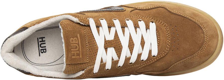HUB suede sneaker meerkleurig cognac - Foto 3