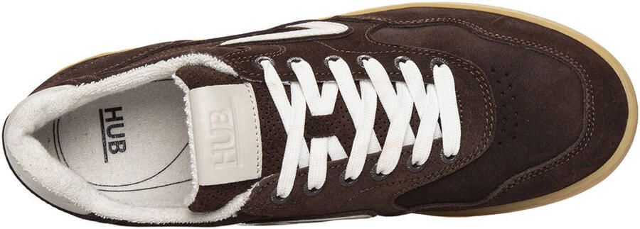 Hub Vancouver dark coffee light bone Suede Heren - Foto 3