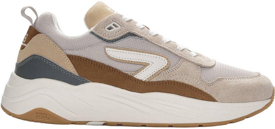 Hub Heren Lage sneakers Chunky zool Glide Bruin Suède