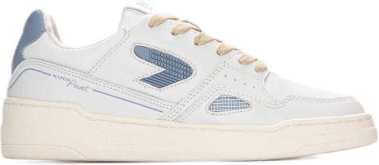 HUB MatchPoint leren sneakers wit blauw
