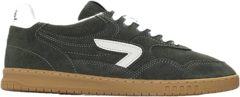 HUB Vancouver suède sneakers donkergroen