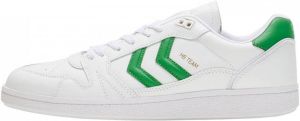Hummel HB Team Suede sneakers wit groen
