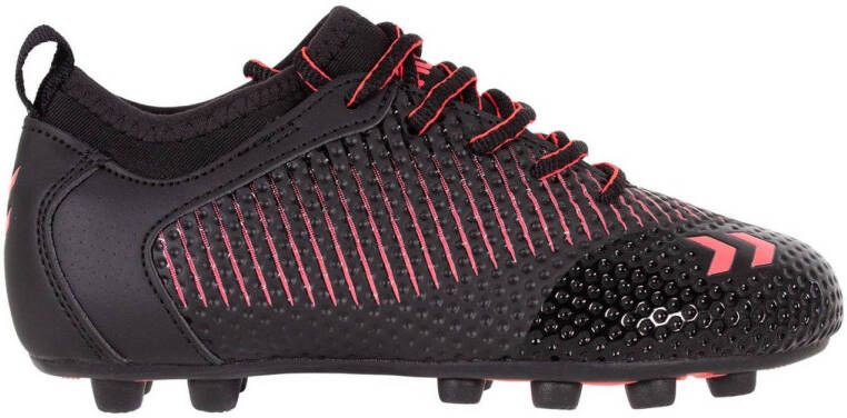 Hummel Zoom FG Jr. voetbalschoenen zwart rood Imitatieleer 28