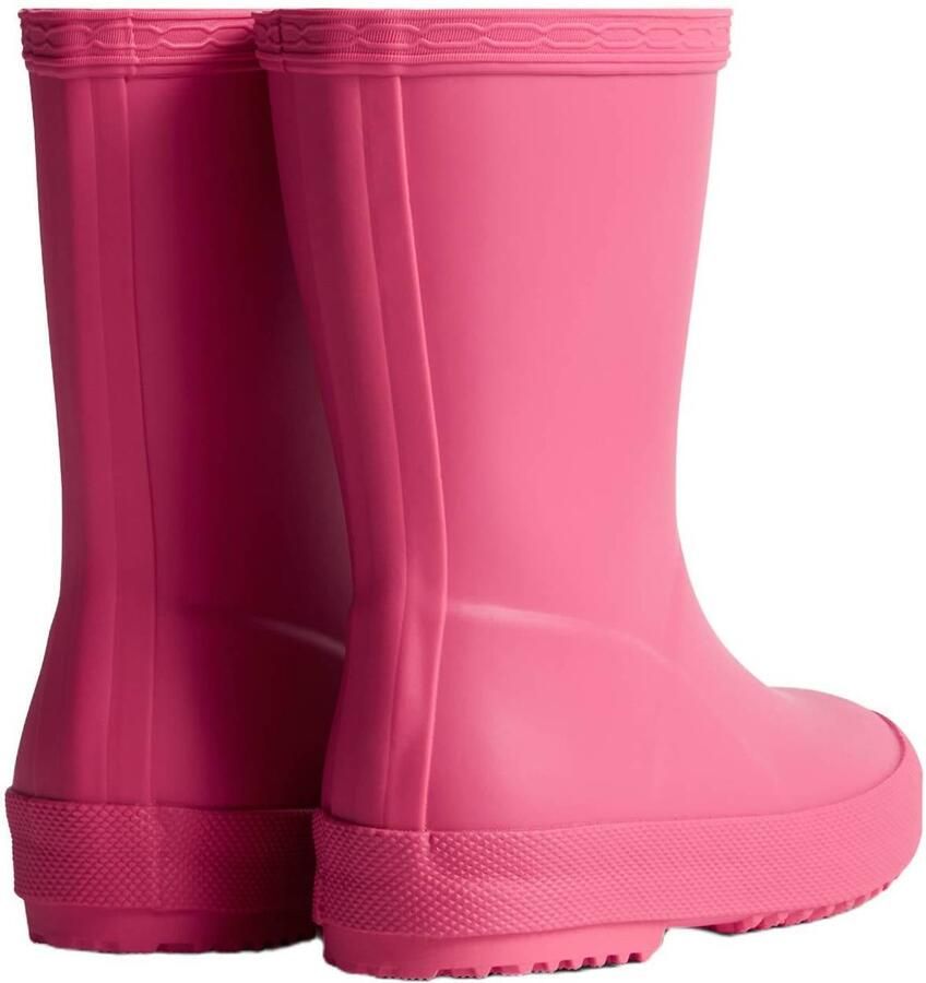 Hunter Original kids first wellington bright pink regenlaarzen met logo roze - Foto 3