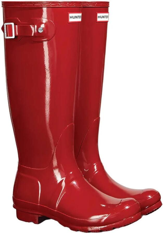 HUNTER Regenlaarzen Dames Womens Original Tall Rubber Rood - Foto 3