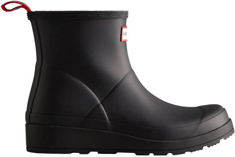 Hunter Play short boot regenlaarzen zwart