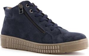 Hush Puppies hoge leren dames sneakers Blauw Echt leer