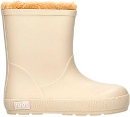 Igor gevoerde regenlaarzen beige Rubber Effen