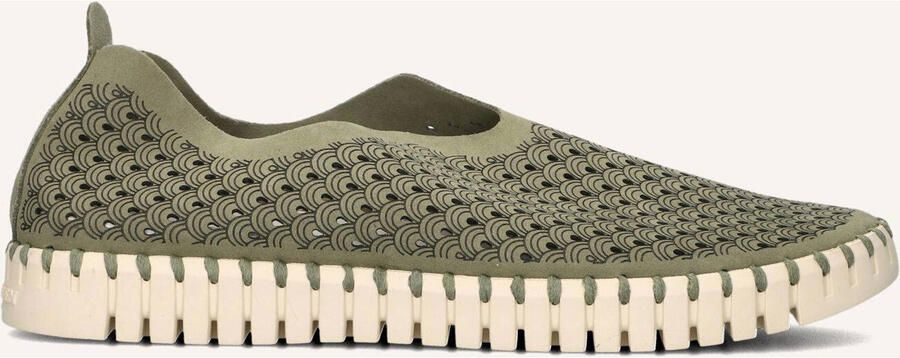 Ilse Jacobsen Instappers Dames Instapschoenen Damesschoenen Canvas Tulip 3275 Groen - Foto 3