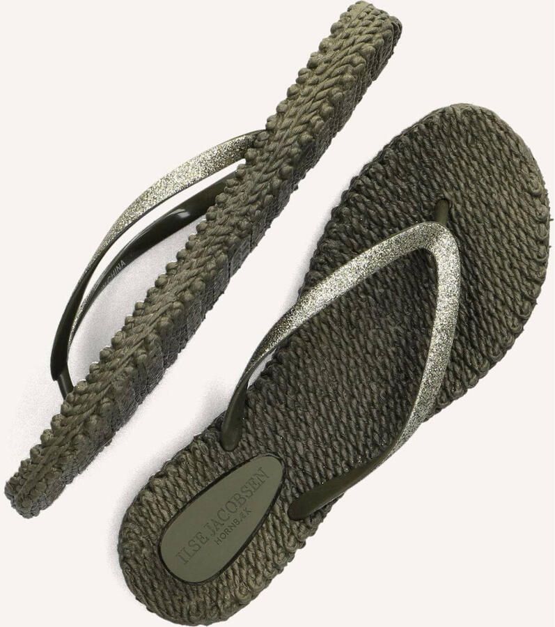 Ilse Jacobsen Hornbæk Ilse Jacobsen Cheerful01 teenslippers donkergroen-410 Groen Dames - Foto 4