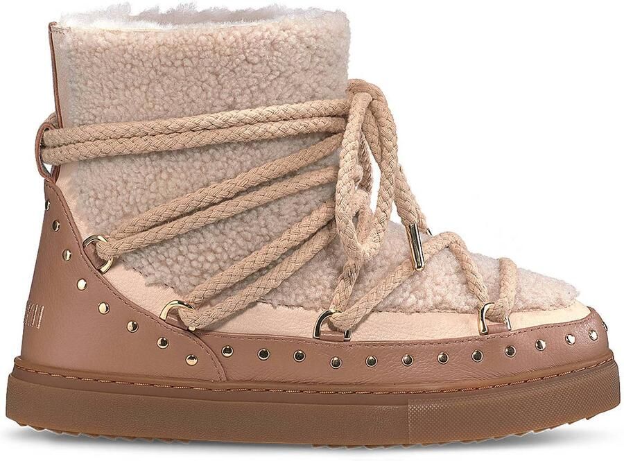 INUIKII Vachtlaarzen Dames Curly Rock Faux Fur Beige - Foto 6
