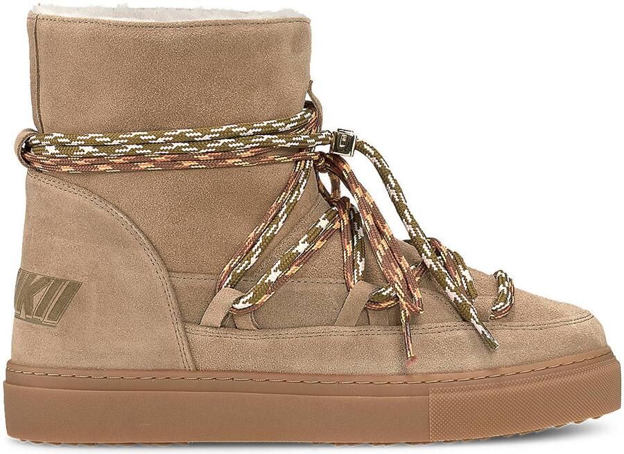 Inuikii Double Tie suède enkellaarzen beige
