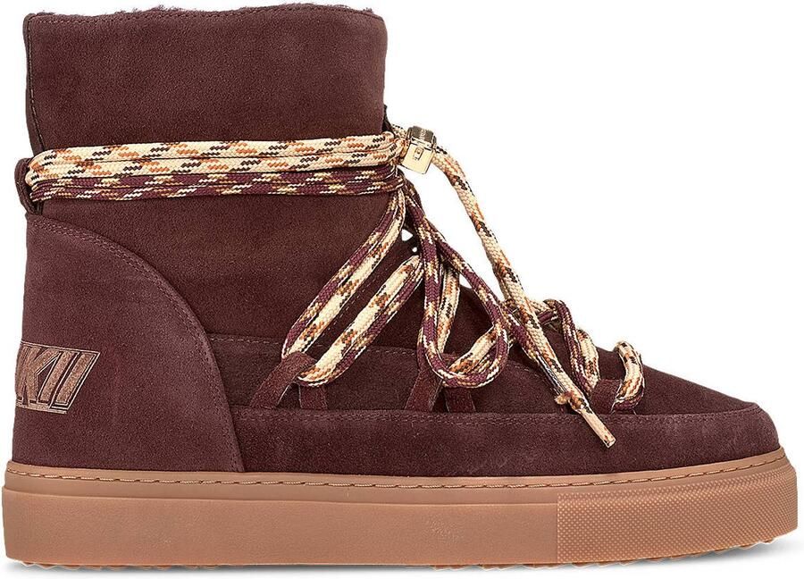 Inuikii Double Tie suède laarzen bordeaux