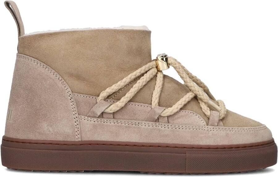 Inuikii Tijdloze Elegantie Gecombineerd met Functionaliteit Lage Sneaker Beige Dames