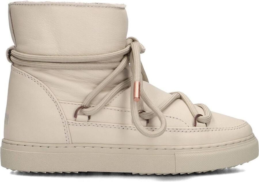 INUIKII Vachtlaarzen Dames Full Leather Leer Creme