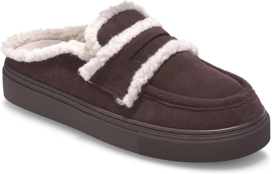 INUIKII Instappers Dames Mule Wool Suède Bordeaux - Foto 6