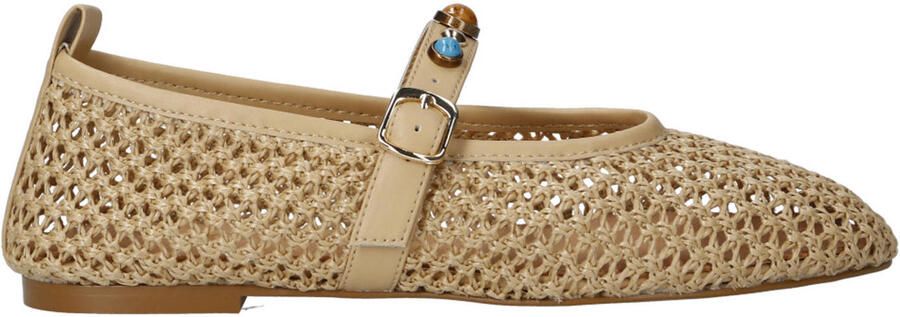 Inuovo ballerina's met sierstenen beige