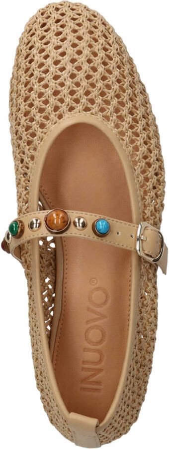 Inuovo ballerina's met sierstenen beige - Foto 2