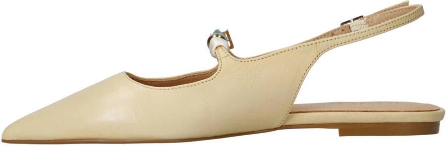 Inuovo leren slingback loafers lichtgeel - Foto 2