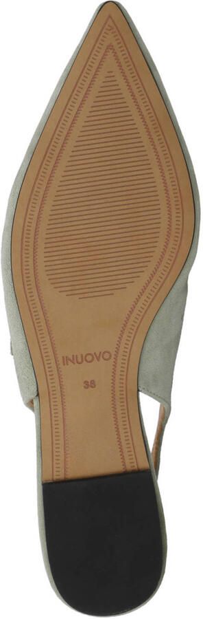 Inuovo slingback suède loafers grijsgroen - Foto 2