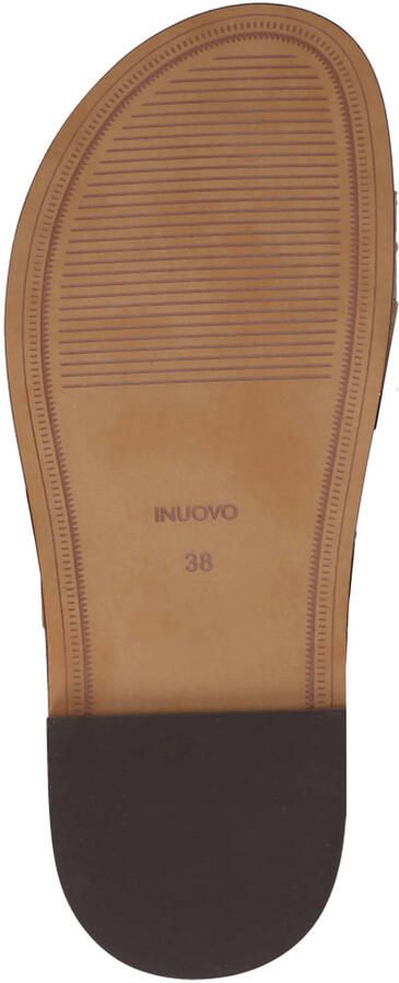 Inuovo suède sandalen met sierstenen en studs beige - Foto 3