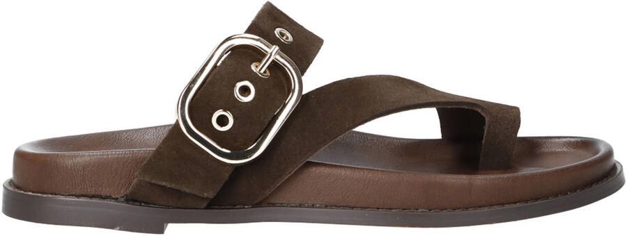 Inuovo suède slippers bruin