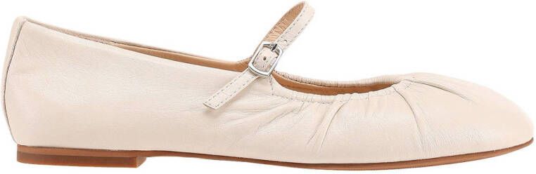 Inuovo leren ballerina's ecru