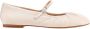 Inuovo leren ballerina's ecru - Thumbnail 1